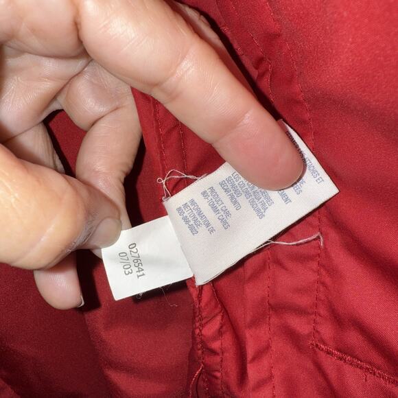 2003 Vintage Tommy Hilfiger Women’s Track Suit Sz M Maroon & Navy Stripe - Picture 13 of 15